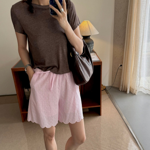 nw80en 花边刺绣布短裤