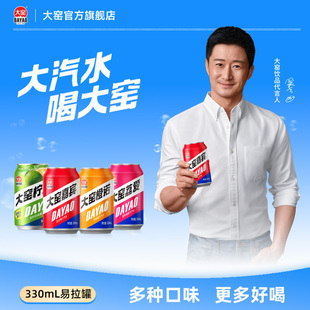 【吴京代言】大窑汽水嘉宾橙诺柠檬果汁碳酸饮料330mL*12罐