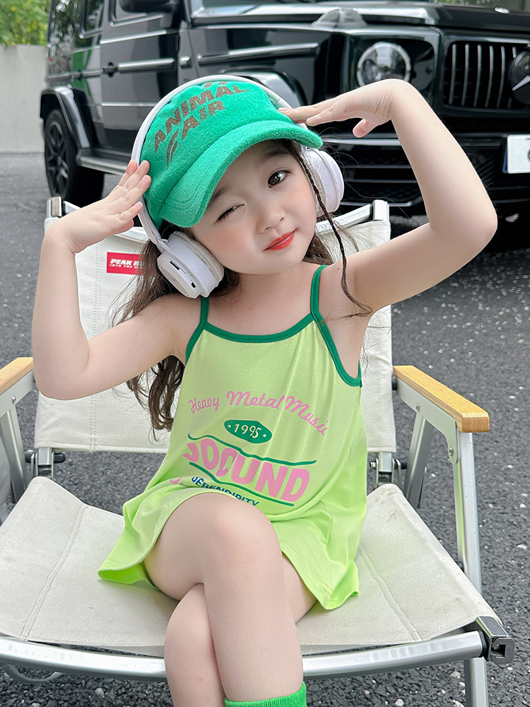 女童夏装连衣裙2023新款童装儿童吊带裙夏季薄款纯棉宝宝夏天裙子