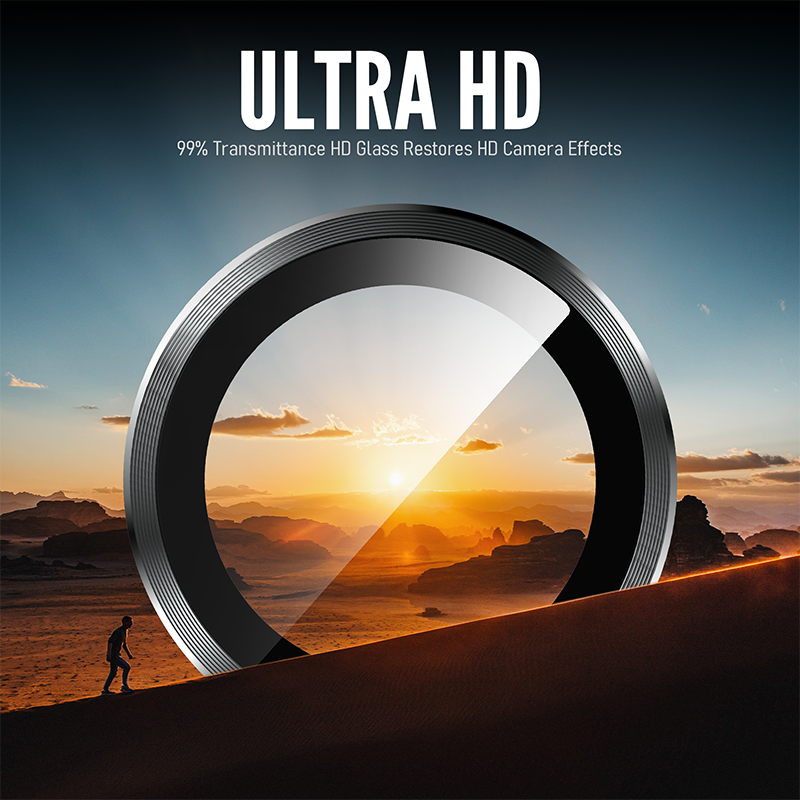 Defense道瑞Armour铠甲适用于iPhone15ProMax镜头膜苹果15手机后置镜头环15pro摄像头钢化膜15plus镜头保护膜