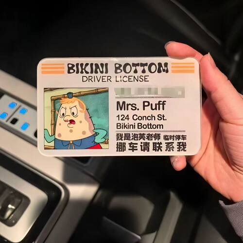 成功打入比奇堡，创意车载留号牌