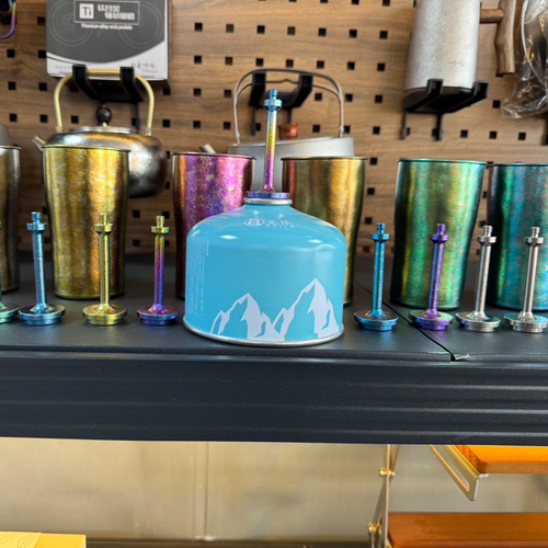 钛途TiTo扁气罐1/4接灯杆 纯钛一体成型cnc车加工