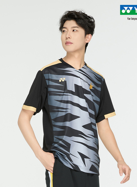 YONEX/尤尼克斯 10102LDCR 25FW林丹系列羽毛球男款短袖运动T恤yy