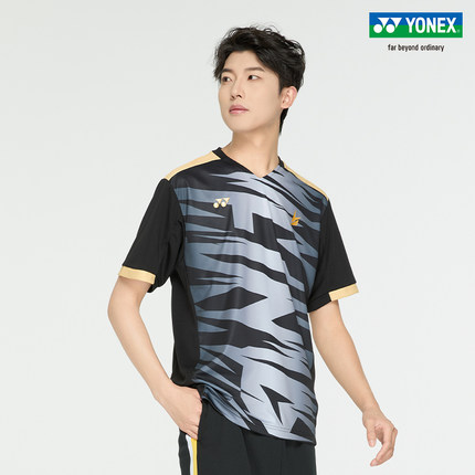 YONEX/尤尼克斯 10102LDCR 25FW林丹系列羽毛球男款短袖运动T恤yy