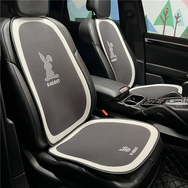 夏季汽车坐垫蜂窝透气兔子创意可爱女神四季通用型车载内饰座椅垫