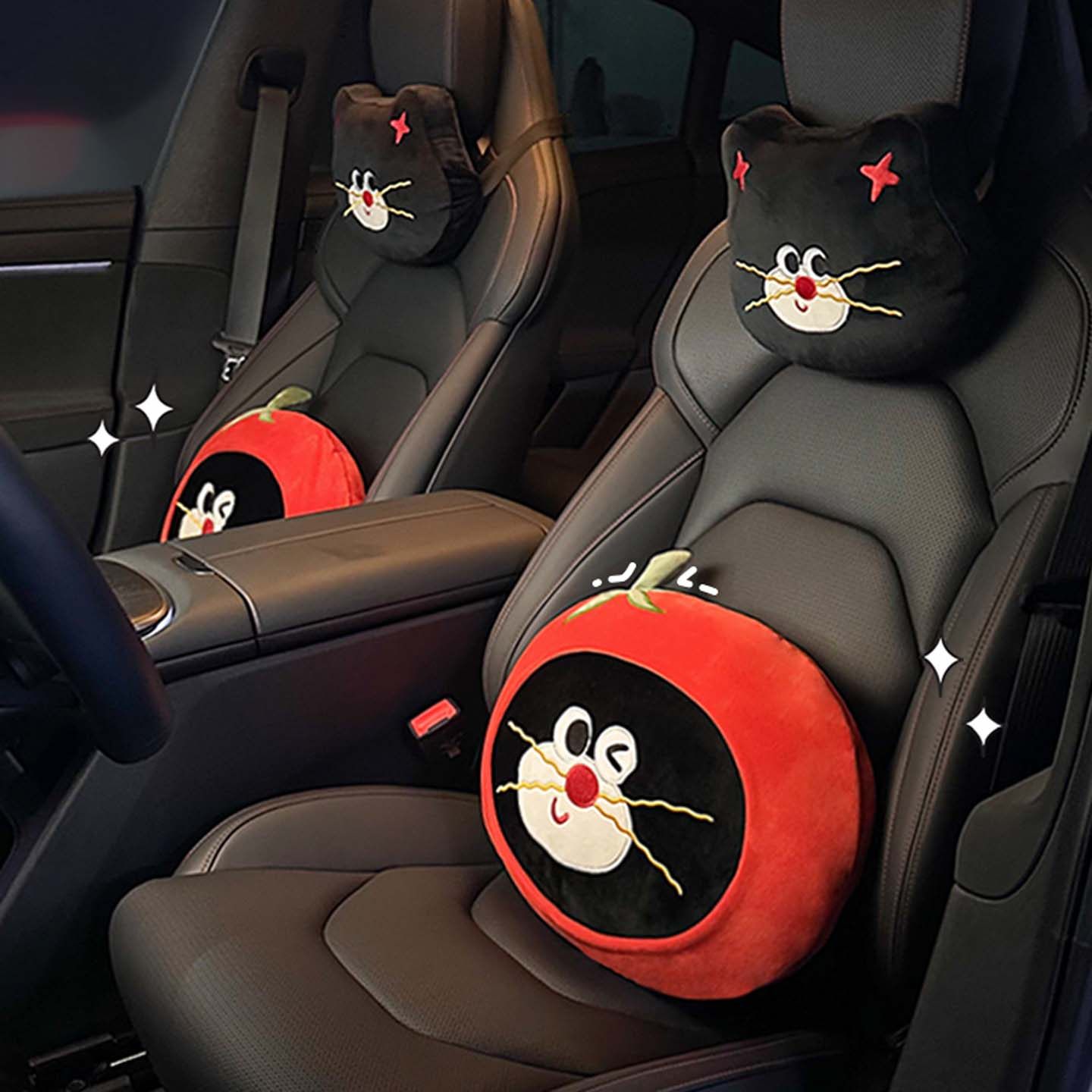 西红柿猫咪头枕腰枕毛绒冬季座椅舒适好物卡通可爱女汽车通用内饰,汽车用品/电子/清洗/改装,头枕,淘宝优惠券,粉丝福利购,淘宝优惠卷