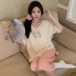 2024新款 和服家居服套装 夏季 200斤胖妹日式 仿棉加肥大码 睡衣女款