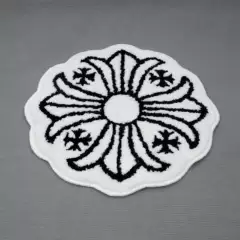 Japanese Trendy Brand Knitted Tufted Plush Carpet with Floral Design for Bedroom, Modern Minimalist Floor Mat and Cushion