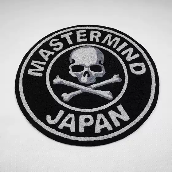 Mastermind Japan Mmj Black and Gray Skull Floor Mat Cushion Non-Slip Mat Tufting Flocking