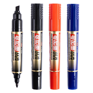 金万年双头记号笔可加墨海报笔POP广告笔油性笔CD光盘笔勾勒笔物流记号笔防水不易掉色大头笔快递物流用笔