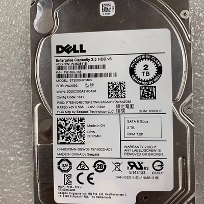 DELL 0CK3MN ST2000NX0403 2T SATA 7.2K 6G 2.5 CK3MN服务器硬盘