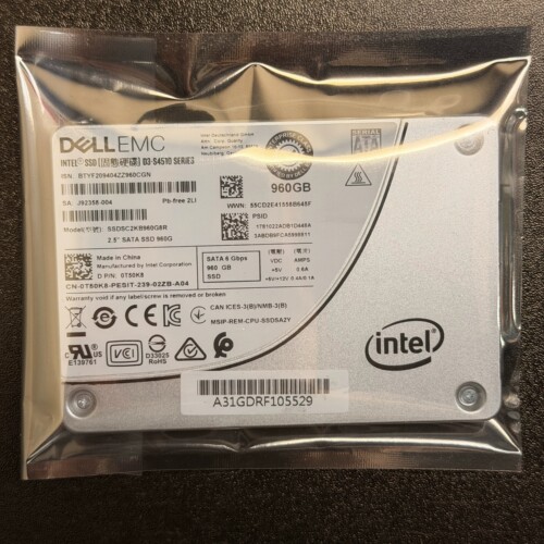 DELL R710 R720 R730 R740 固态 服务器硬盘 960G 2.5寸 SATA SSD