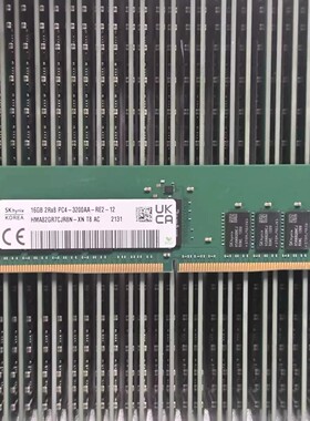 SK海力士 16G 2RX8 PC4-3200AA-RE2-12 REG内存 HMA82GR7CJR8N-XN