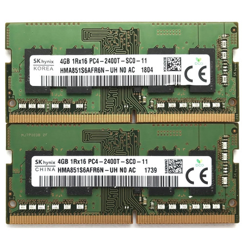 SK 海力士4G 1RX16 PC4-2400T DDR4 笔记本内存 HMA851S6AFR6N-UH