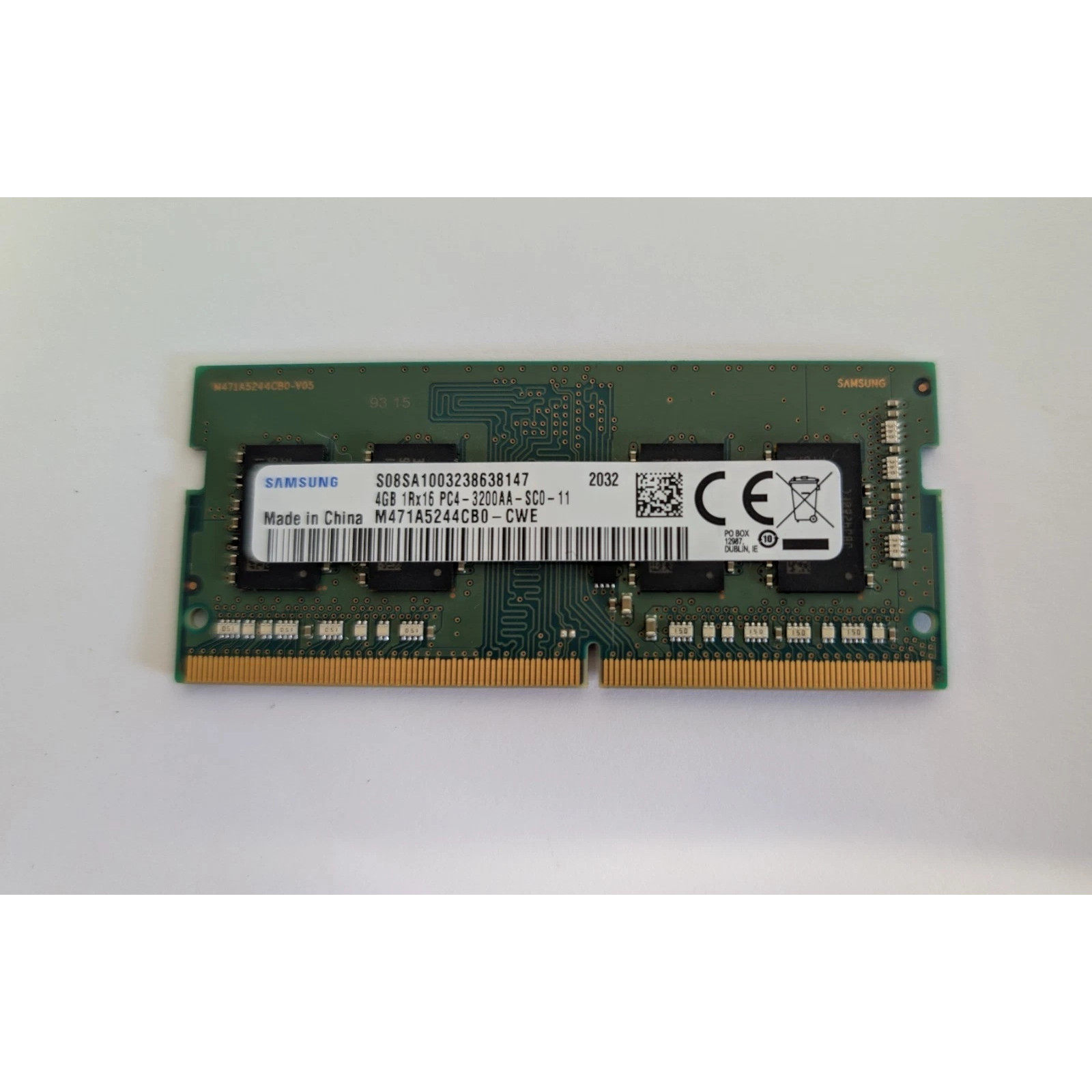三星原装4G 1RX16 PC4-3200AA DDR4 M471A5244CB0-CWE笔记本内存