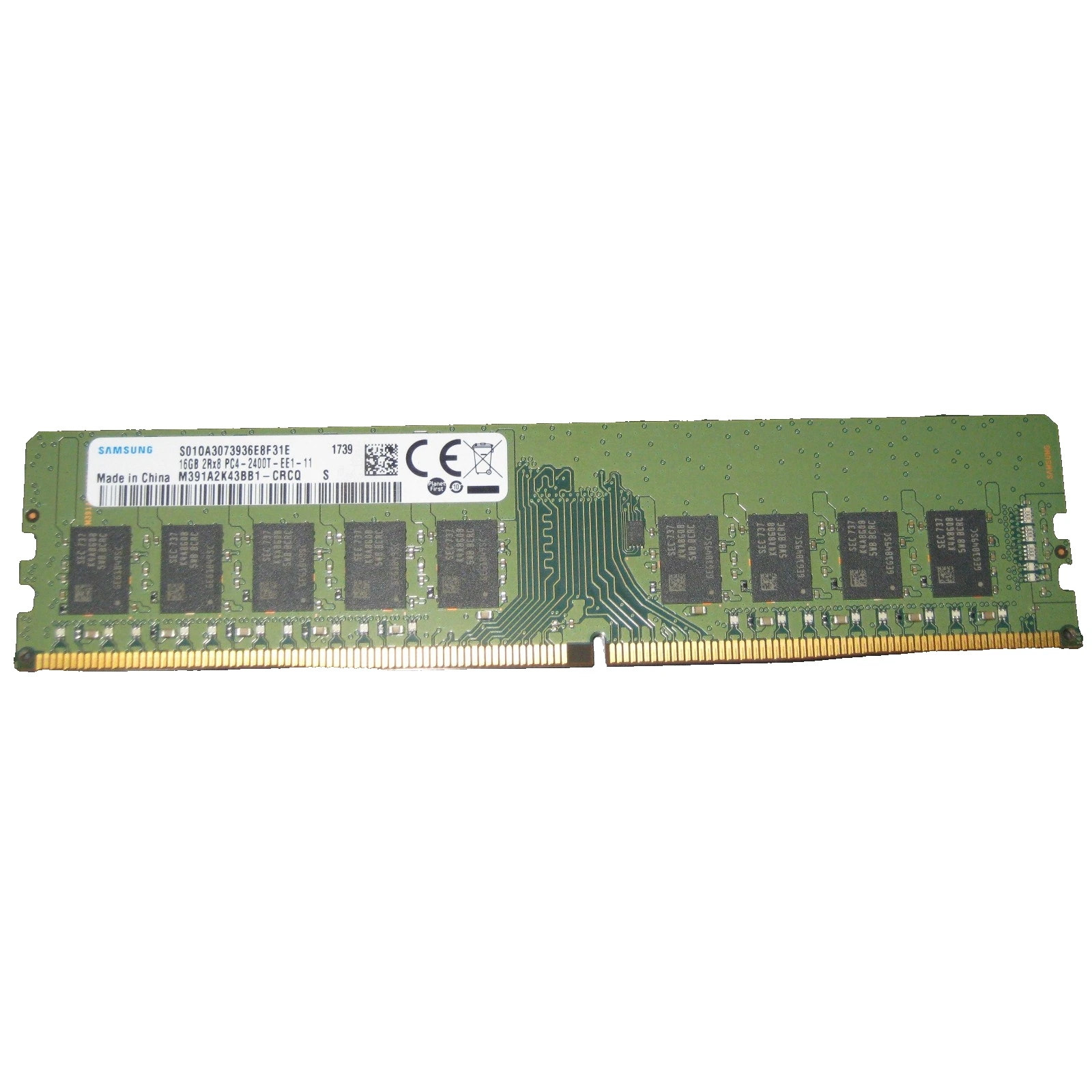 三星 M391A2K43BB1-CRC DDR4 16G 2400 纯ECC UDIMM 内存条图片