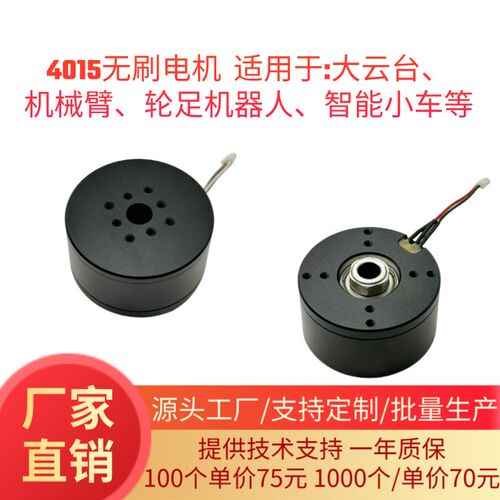4015无刷电机12V24V36V中空轴BLDC外转子高扭矩马达带磁环