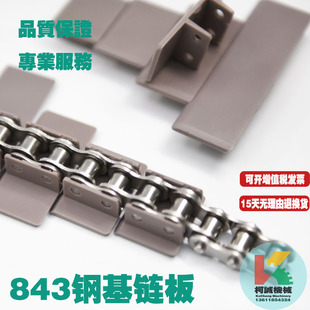 843塑料链板12.7mm节距钢基链直输盖板链扣板塑钢卡板1843TAB链条