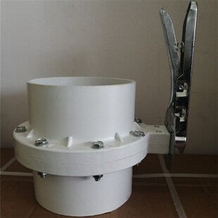 pvc法兰蝶阀75/90/110/160涡轮手柄动3/4/6寸排水管开关止水阀门