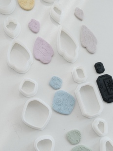 软陶模具小众设计基础几何软陶耳环模具大小组合套装粘土饰品切模