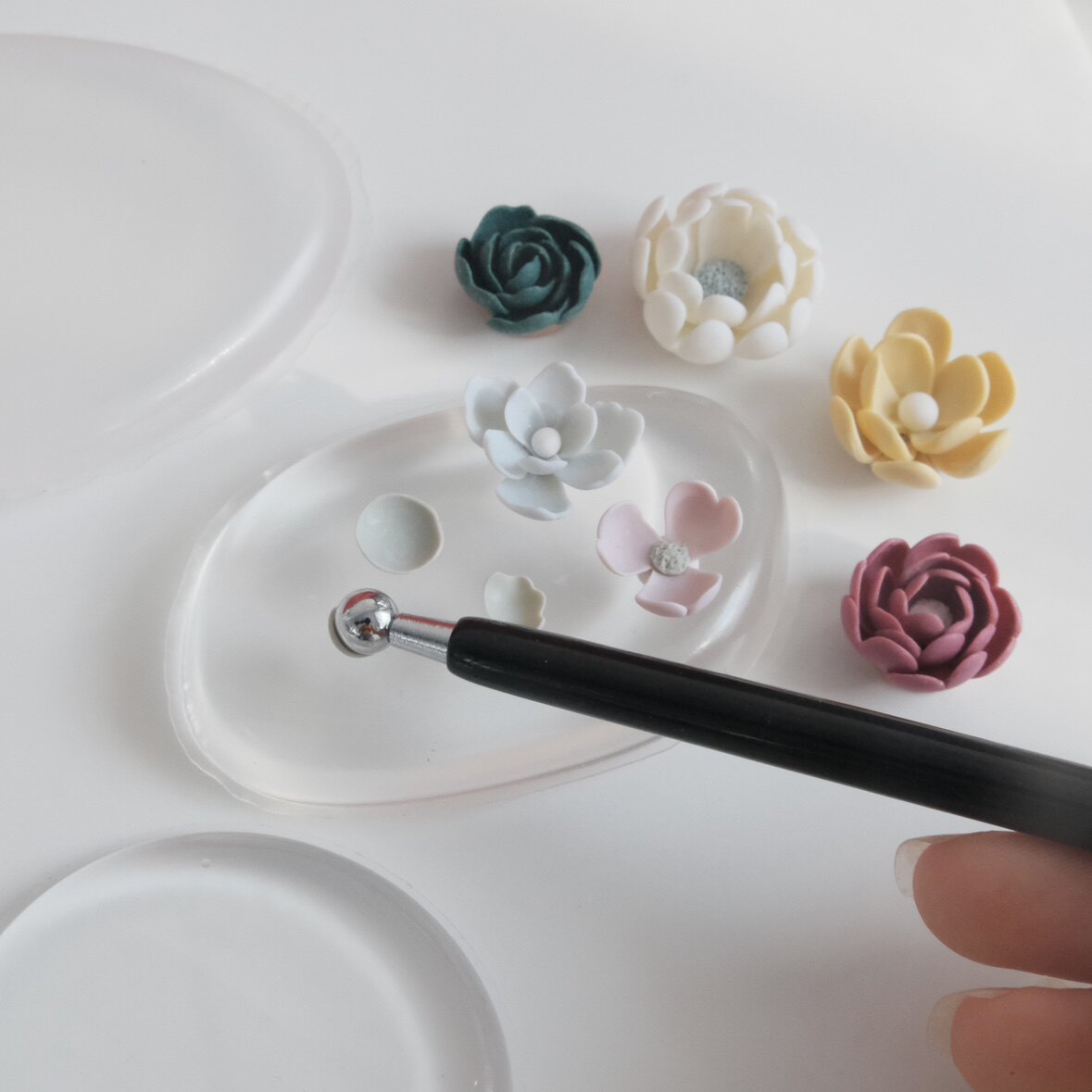 异色工作室 | 自用工具软陶硅胶垫花瓣制作辅助配件
