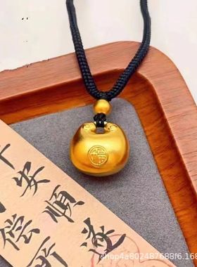 2025年新款小胖福吊坠项链新中式复古中国风送礼物闺蜜黑绳福字