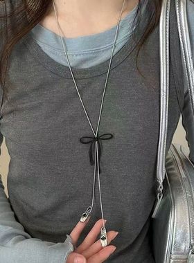 新款芭蕾舞鞋吊坠项链小众高级感气质毛衣链时尚个性百搭项饰