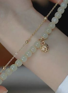 和田钰转运珠福字手链女新款时尚高级感轻奢小众设计闺蜜百搭