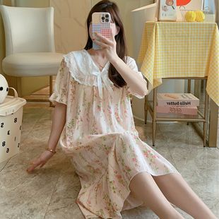少量 多款 宽松睡裙外穿家居服 高品质睡衣女夏季 大码
