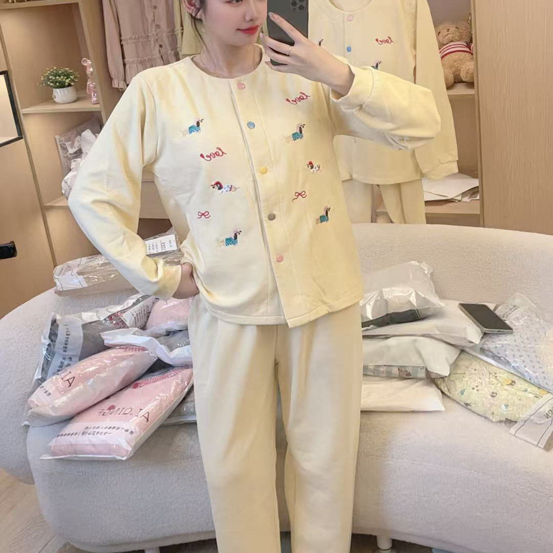 【5】品牌高货青沧 高品质睡衣女秋冬季宽松休闲家居服套装大码
