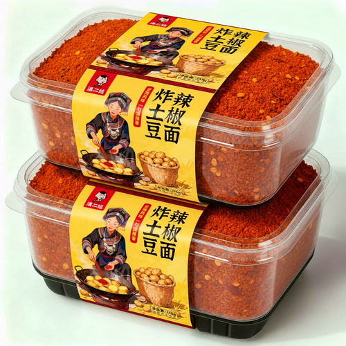 滇二娃炸洋芋辣椒面云南特产贵州麻辣香辣蘸水烙锅烧烤调料干碟
