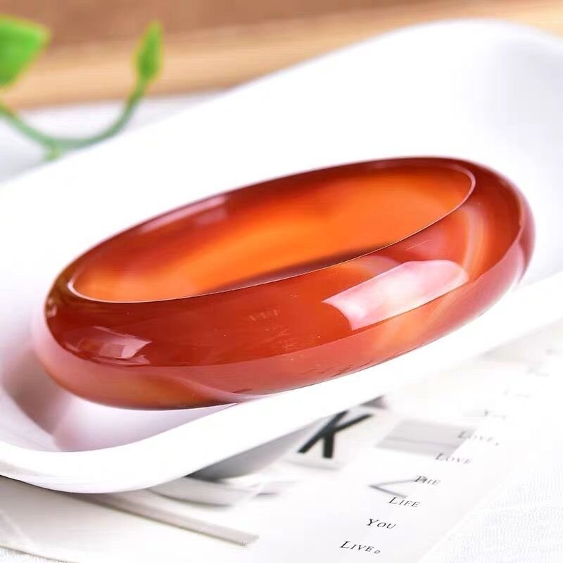 天然红玛瑙手镯玉髓镯子水晶玉石首饰直播工厂s2053026