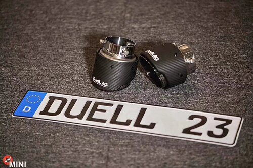 日本Duell AG 碳纤维尾喉 迷你 mini F56  F54 F60 JCW