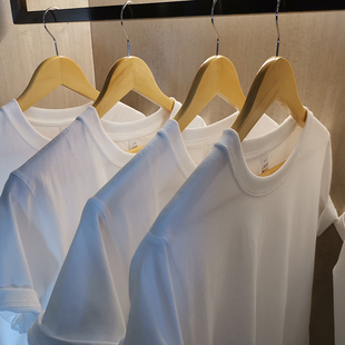 T恤加厚 270g日本重磅纯棉短袖 上衣男女 买一送一 实不透打底衫