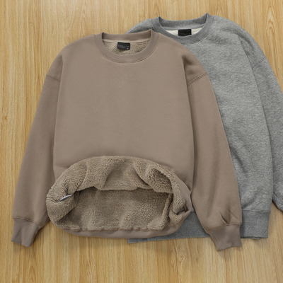 500g加厚羊羔绒圆领卫衣