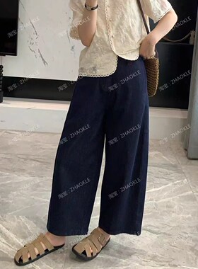 FANERER2026夏新品复古高腰显瘦防掉色薄款奶奶裤百搭休闲阔腿裤