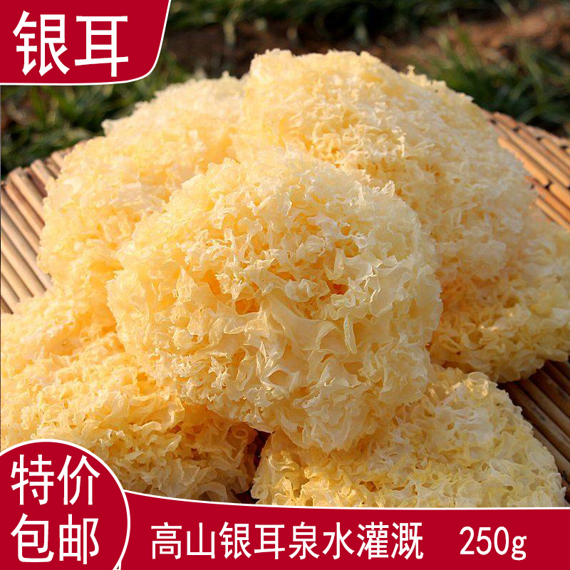 包邮高山银耳干货无硫磺熏白木耳雪干货干银耳山泉水灌溉新货250g