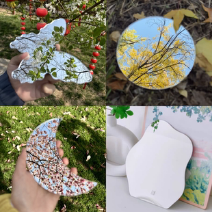 异形拍照道具镜子 网红不规则蝴蝶镜子月牙形状创意ins风摆拍道具