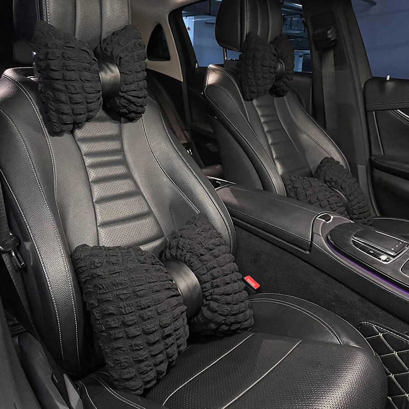 腰靠汽车护腰蝴蝶结腰垫靠垫车用座椅腰托车内靠枕车载头枕护颈枕