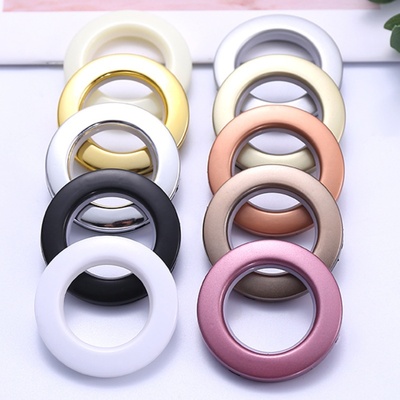 窗帘环静音金色圈扣环白色圈圈环配件圈孔圆打孔环罗马杆活扣辅料