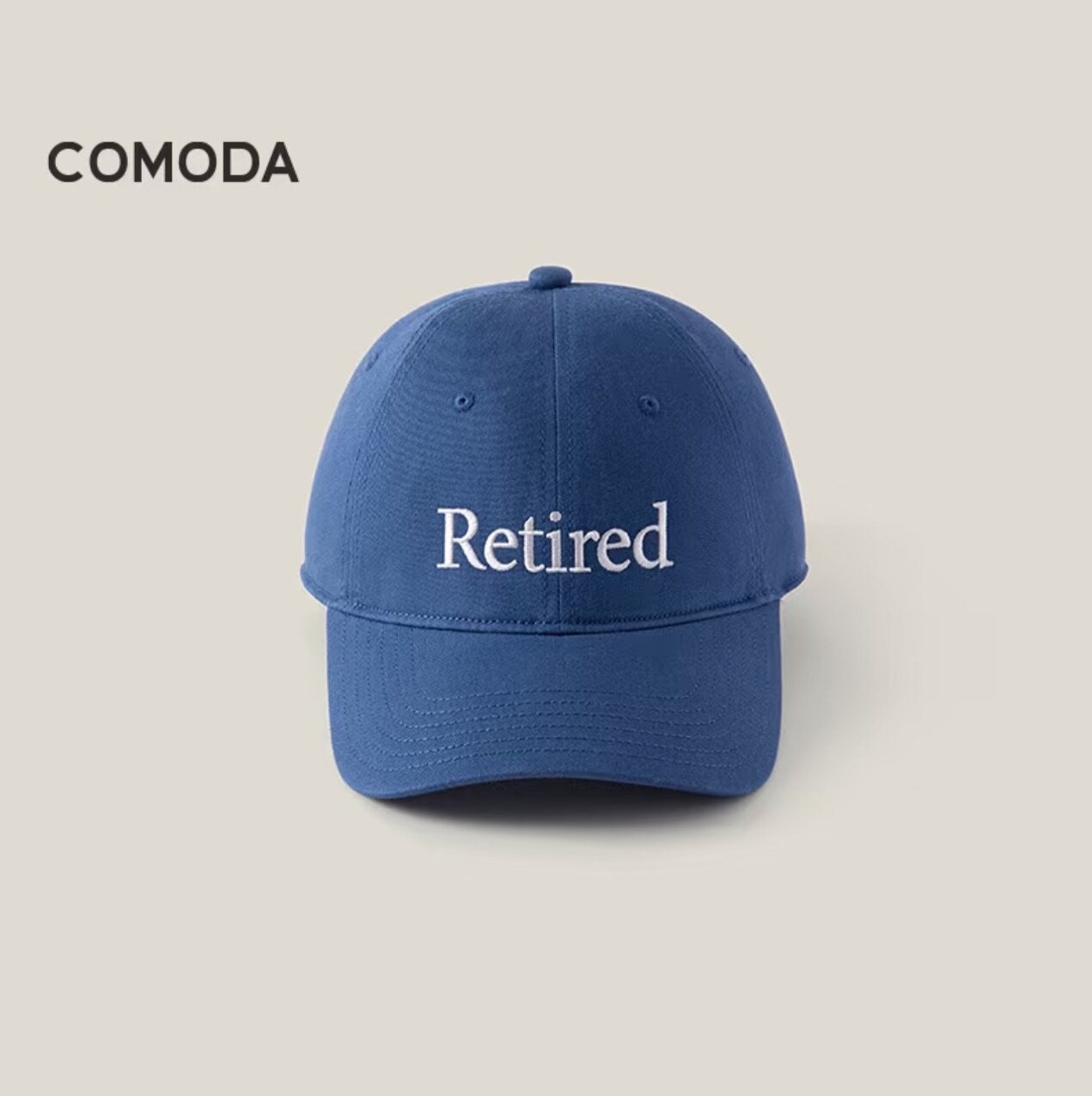COMODA 龚俊同款「早日退休」爆品棒球帽圆顶显脸小时尚简约帽子
