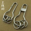 304不锈钢钥匙扣裤 怀旧手工葫芦圈环EDC卡扣快挂 腰挂钛钢简约经典