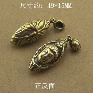 黄铜佛像钥匙扣挂件项链吊坠纯铜佛珠佛牌莲花座佛手菩萨随身佛缘
