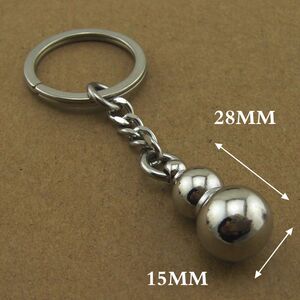 304不锈钢实心幸运宝葫芦手工钥匙扣腰挂件挂坠福禄平安汽车吊坠