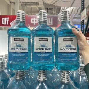 开市客代购 KIRKLAND科克兰薄荷配方漱口水 1.5升 冰蓝劲爽 清新