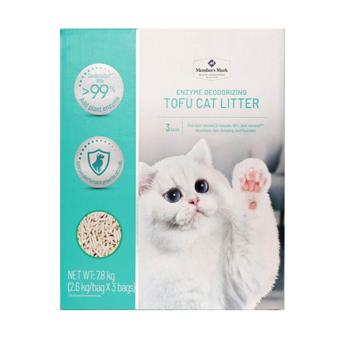 山姆代购 酵素除臭豆腐猫砂7.8kg（2.6kg*3袋）