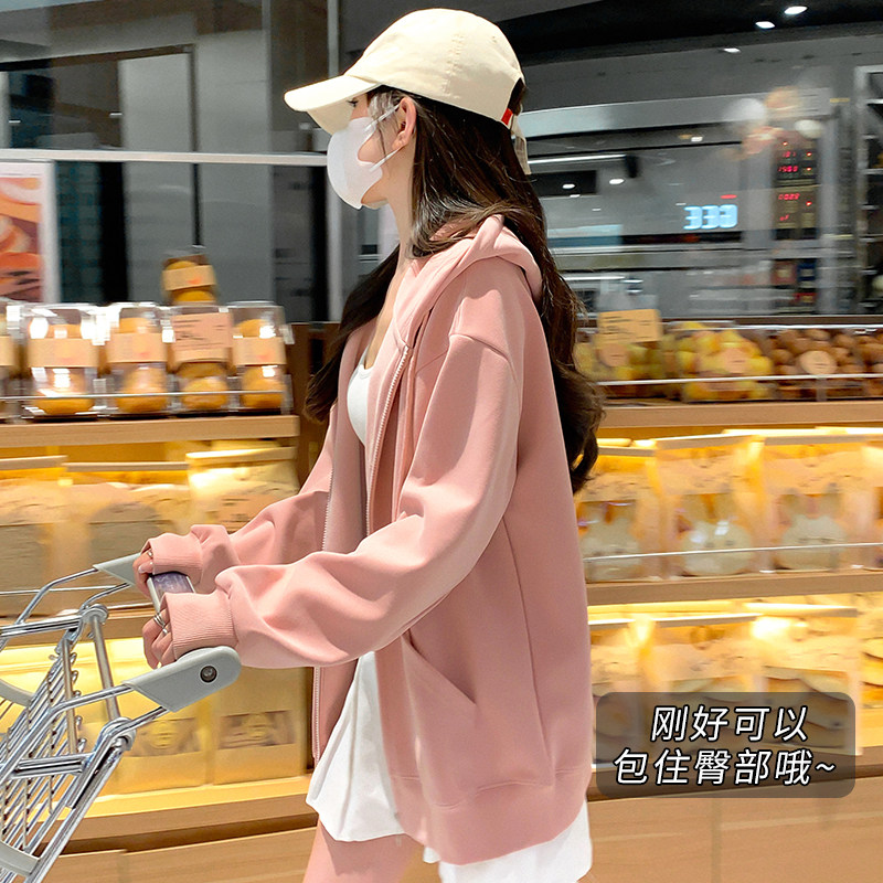 潮牌1313秋季外套女春秋款连帽卫衣宽松休闲开衫美式秋冬chic上衣