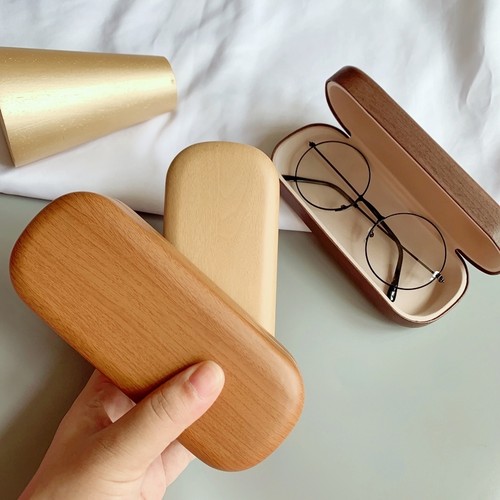 木纹框架ins防压简约日系眼镜盒