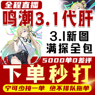 鸣潮代打代肝待带代练3.1跑全图探索度瑝珑声骸主线任务活动托管