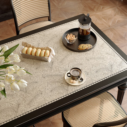 范居态度美式简约皮革餐桌垫